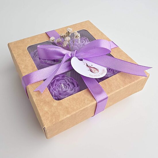 Peoniju tējas sveces- Violetas